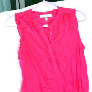 This is the darling pink 14th place  small/petite lovely casual ruffled sleevele